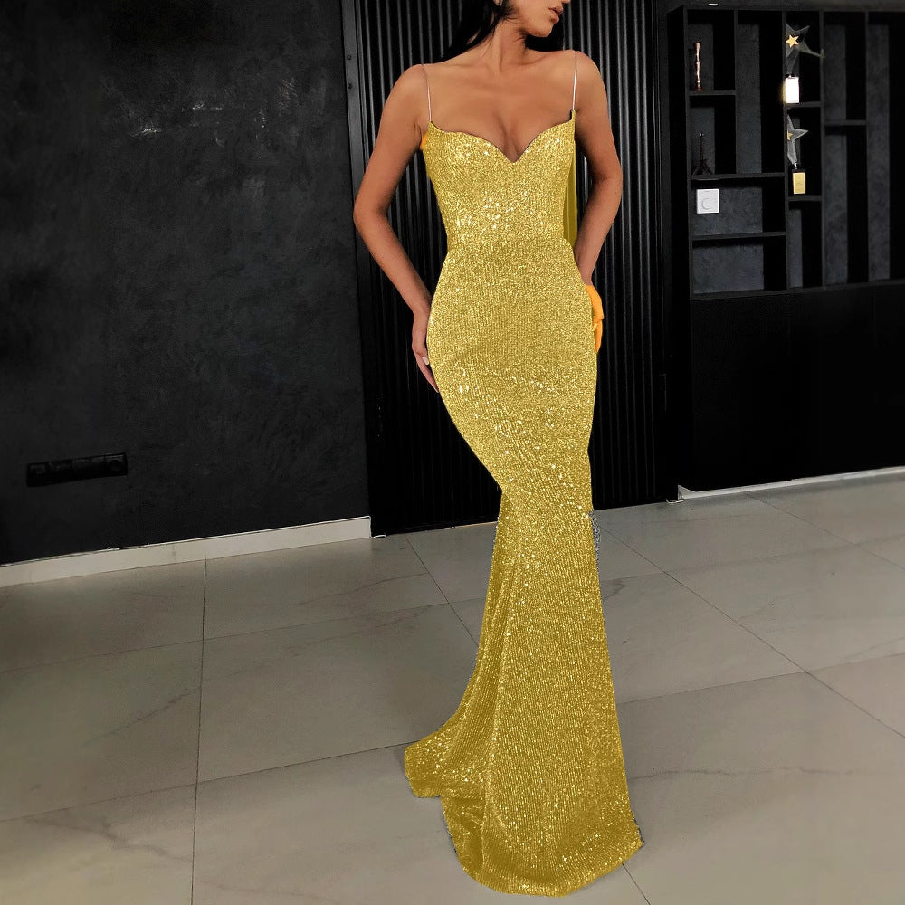 Damen Funkelndes Abendkleid im Sleek-Design Echo Archiv