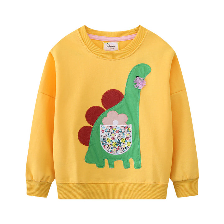 Mädchen Sweatshirt mit kreativem Dinosaurier-Design Echo Archiv