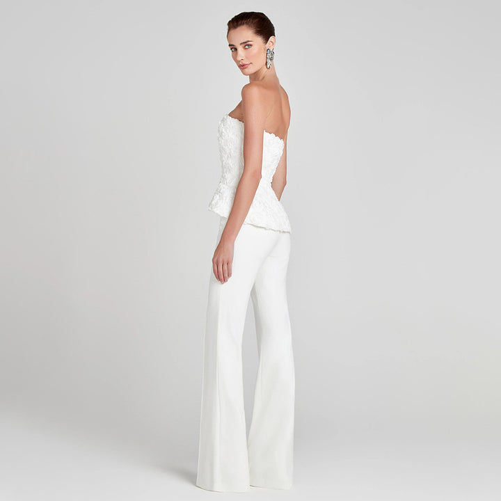 Damen Elegantes Peplum-Top mit ausgestellter Hose Echo Archiv