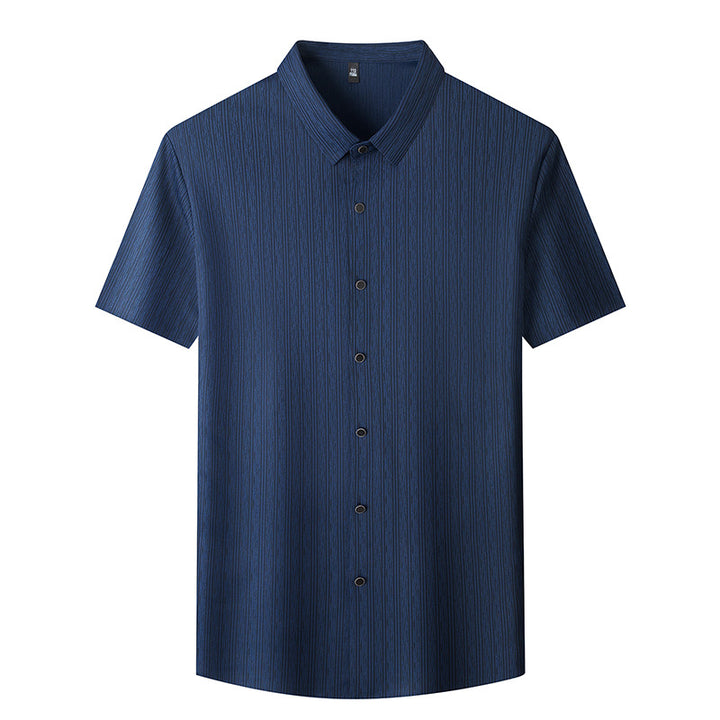 Herren Kurzarmhemd mit feiner Textur und elegantem Design Echoarchiv