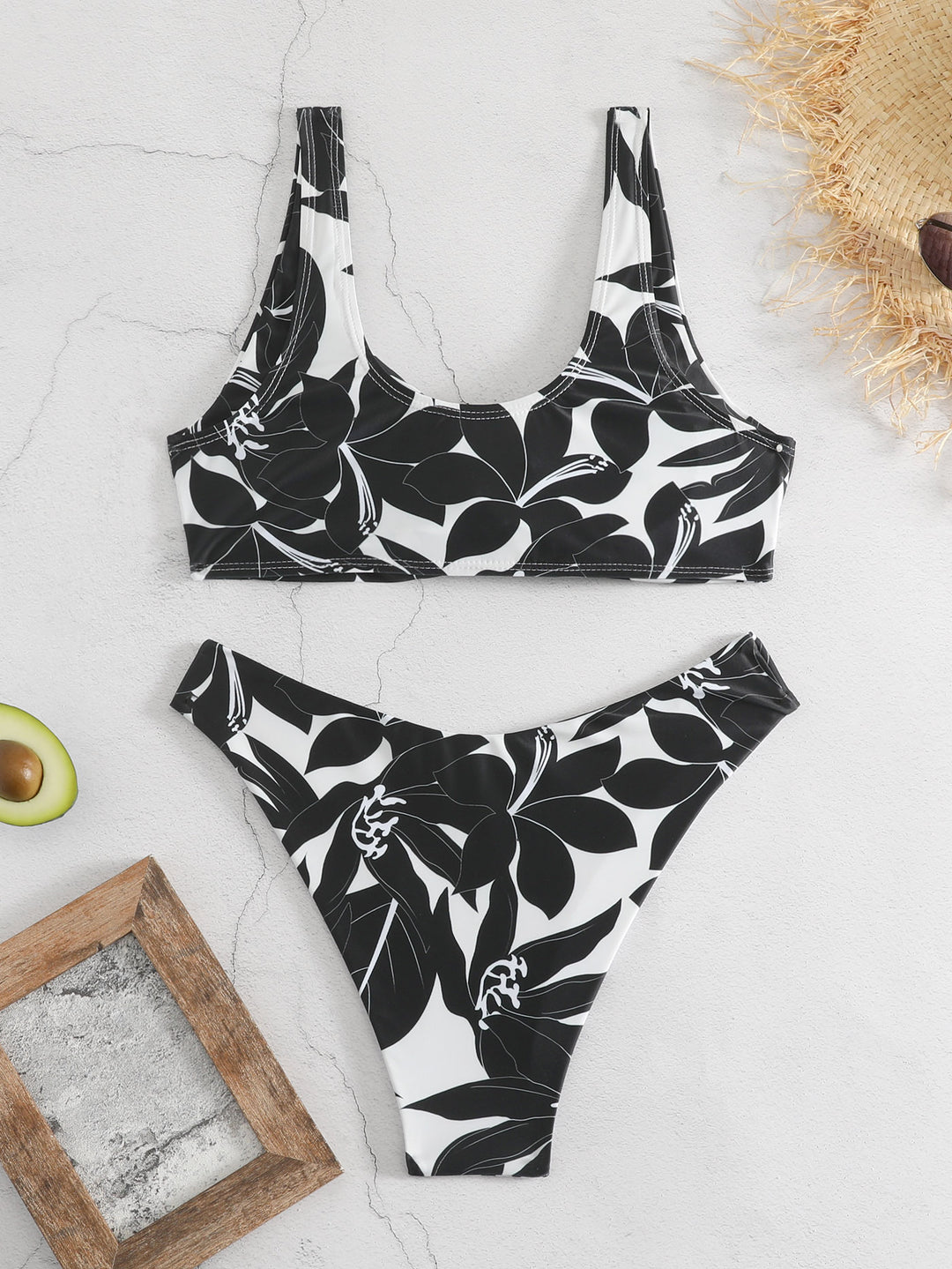 Damen Bikini-Set mit floralen Mustern und sportlichem Schnitt Echo Archiv