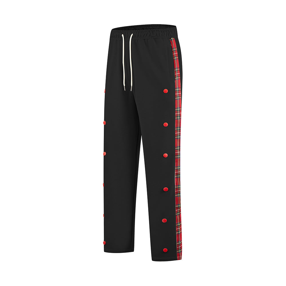 Herren Sportliche Jogginghose mit Druckknopf-Design und elastischem Bund Echoarchiv