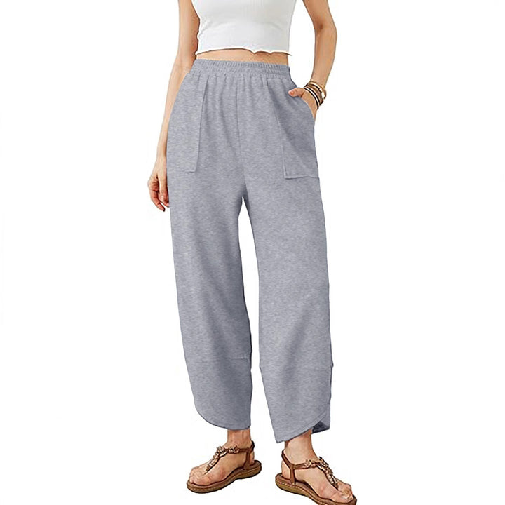 Damen Culotte-Hose mit elastischem Bund und aufgesetzten Taschen Echoarchiv
