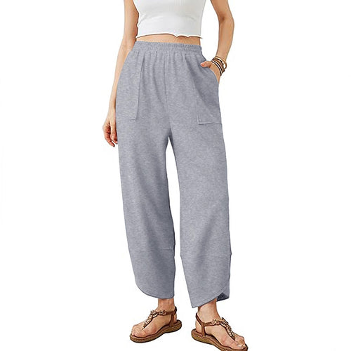 Damen Culotte-Hose mit elastischem Bund und aufgesetzten Taschen Echoarchiv