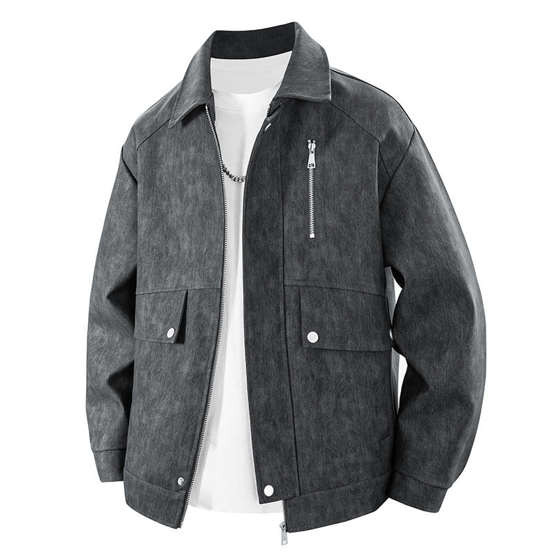 Herren modische Utility-Jacke mit praktischen Reißverschlusstaschen Echoarchiv
