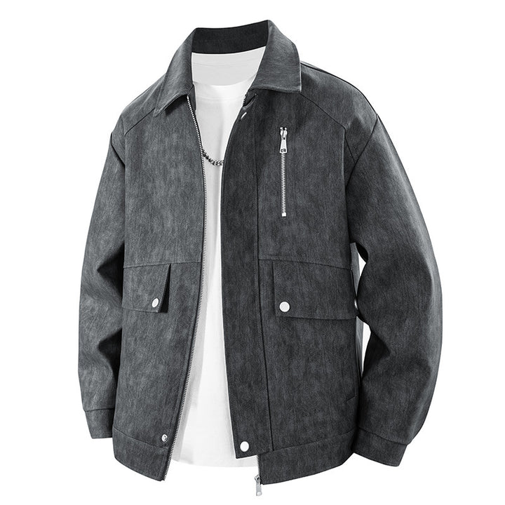 Herren modische Utility-Jacke mit praktischen Reißverschlusstaschen Echoarchiv