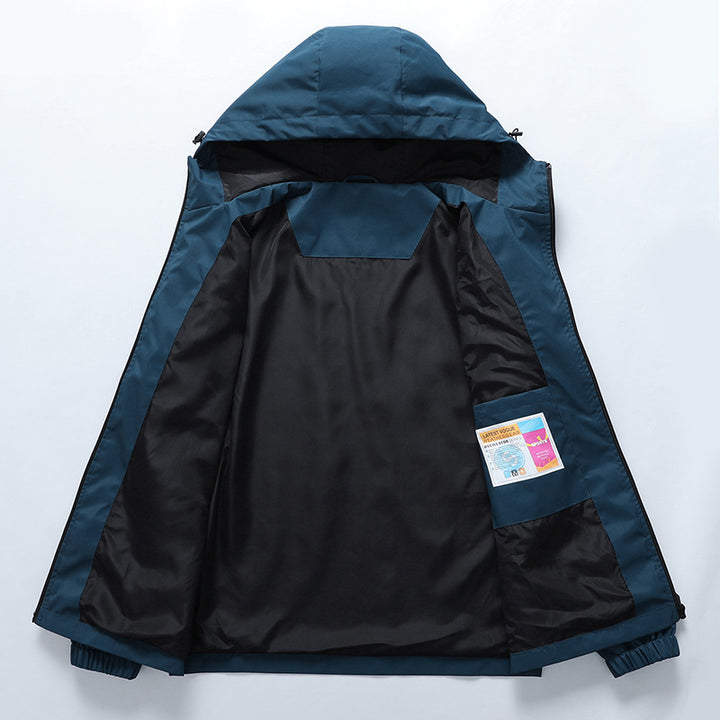 Herren Ultraleichte Regenjacke mit Kapuze, wasserabweisender Membran und getapten Nähten Echo Archiv