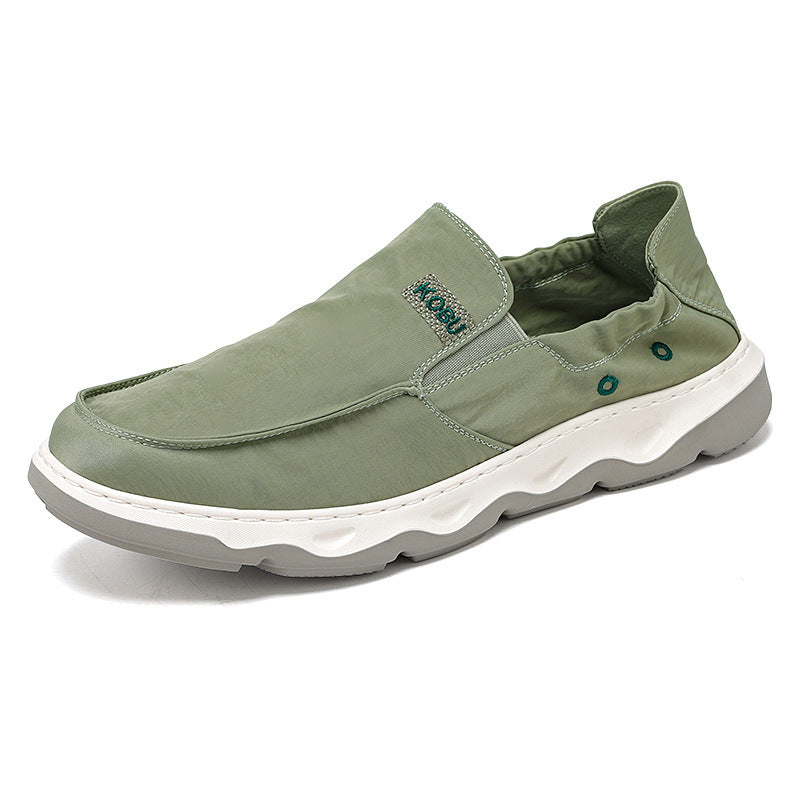 Herren elastischer Nubukoptik-Slipper mit gepolstertem Fersenrand und stoßdämpfender Wellenlaufsohle Echo Archiv
