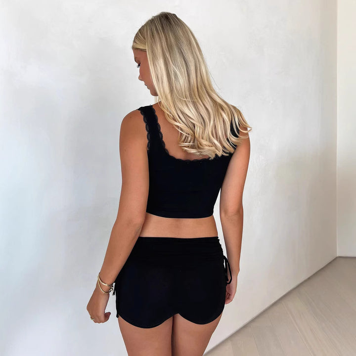 Damen sportliches Set mit elastischem Bund und trendigem Schnitt Echo Archiv