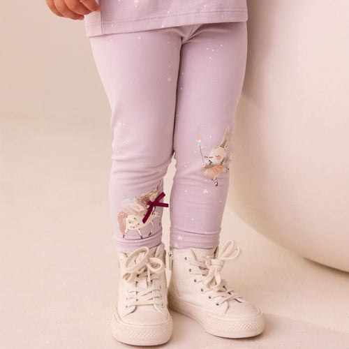 Mädchen Leggings mit verspieltem Einhorn- und Hasenmuster Echo Archiv