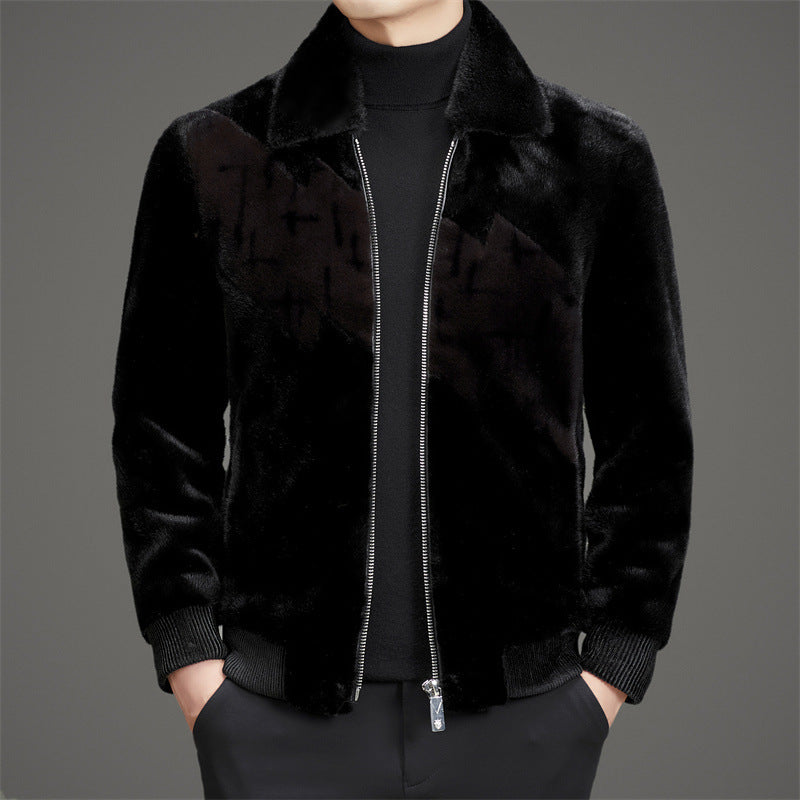 Herren modische Fleecejacke mit klassischem Kragen und wasserabweisender Beschichtung Echoarchiv