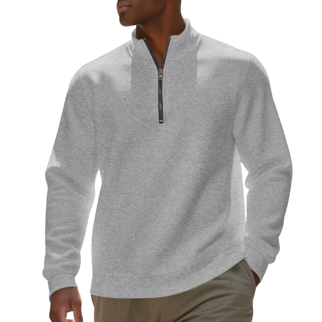 Herren nan Halbzip-Sweatshirt aus Baumwollmix mit Stehkragen, weichem Innenfutter und Rippbündchen Echo Archiv