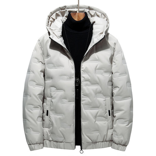 Herren Modische Steppjacke mit Kapuze Echo Archiv
