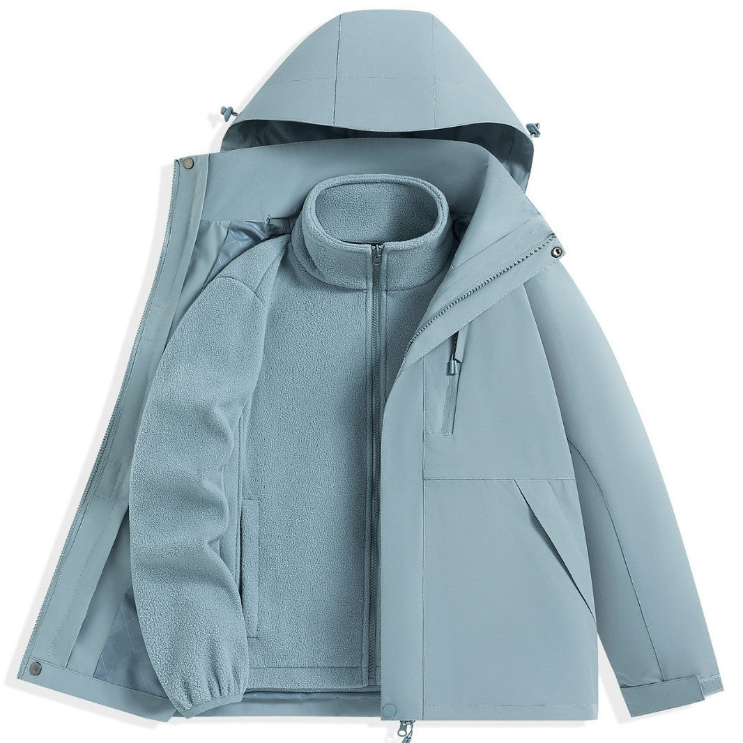 Herren zweilagiger Outdoorparka mit herausnehmbarer Fleece-Innenjacke und Kapuze Echo Archiv