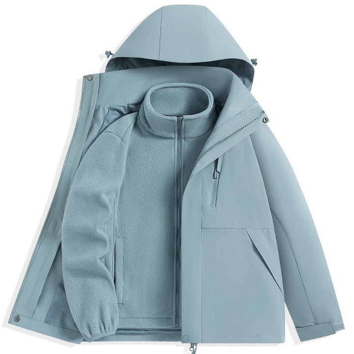 Herren zweilagiger Outdoorparka mit herausnehmbarer Fleece-Innenjacke und Kapuze Echo Archiv