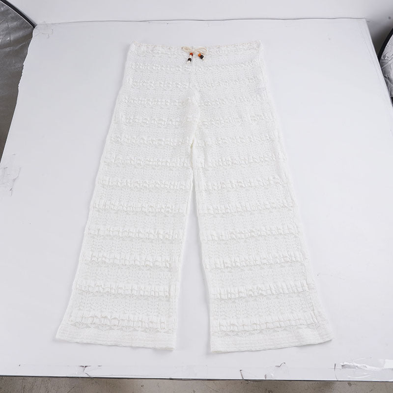 Damen lässige Strickhose mit elegantem Rüschendesign Echo Archiv