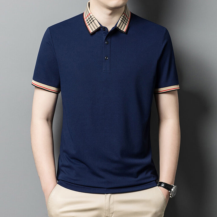 Herren Polo-Shirt mit elegantem Karokragen Echoarchiv