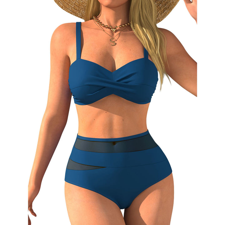 Damen Hochtaillierter Bikini mit modischem Twist Echo Archiv