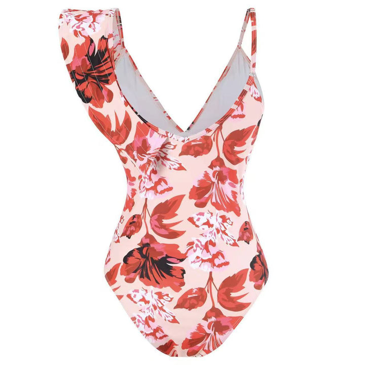 Damen Badeanzug mit floralem Design und passendem Rock Echo Archiv