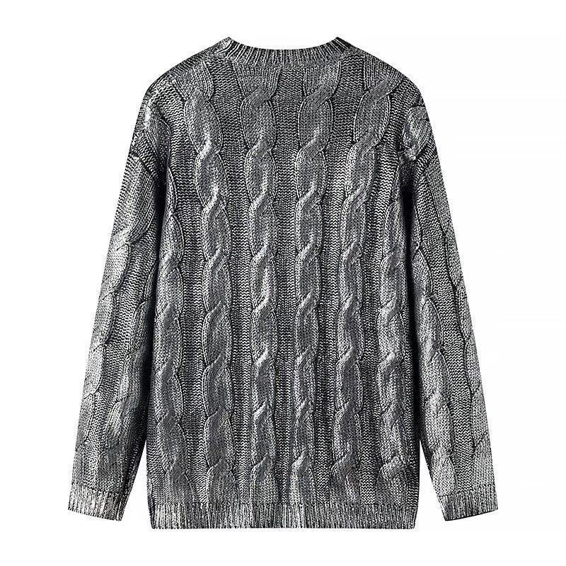 Damen Oversize-Zopfstrickpullover mit Rundhals Echo Archiv