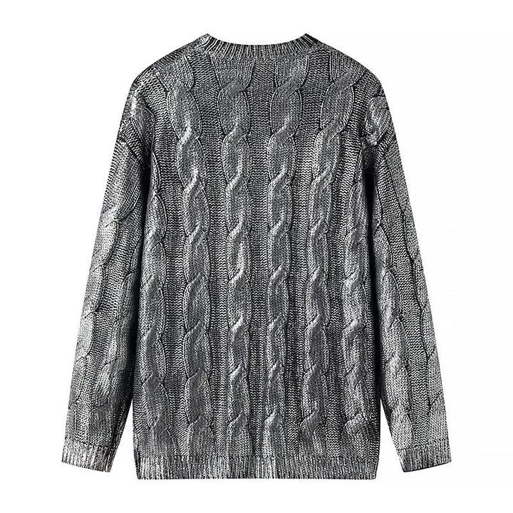Damen Oversize-Zopfstrickpullover mit Rundhals Echo Archiv
