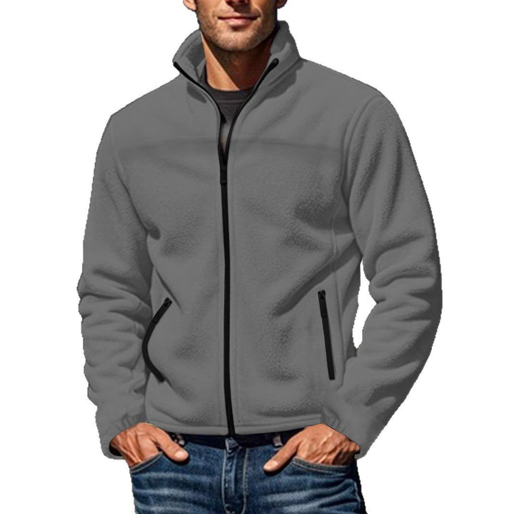 Herren Fleecejacke mit hochschließendem Kragen und praktischen Seitentaschen Echoarchiv