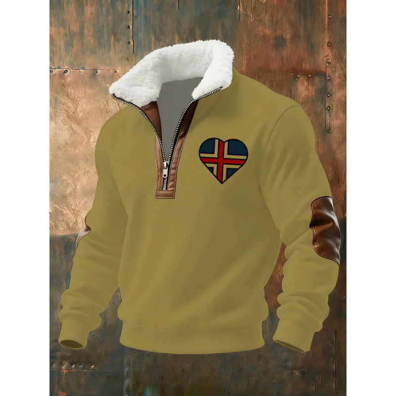 Herren Klassischer Kapuzenpullover mit Fleece-Detail Echoarchiv