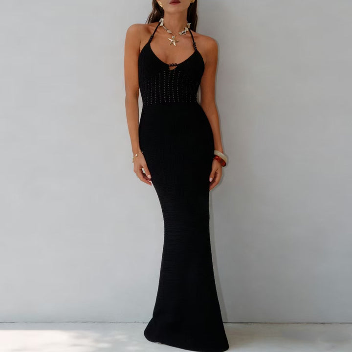 Damen elegantes Strickmaxikleid mit raffinierten Details Echo Archiv