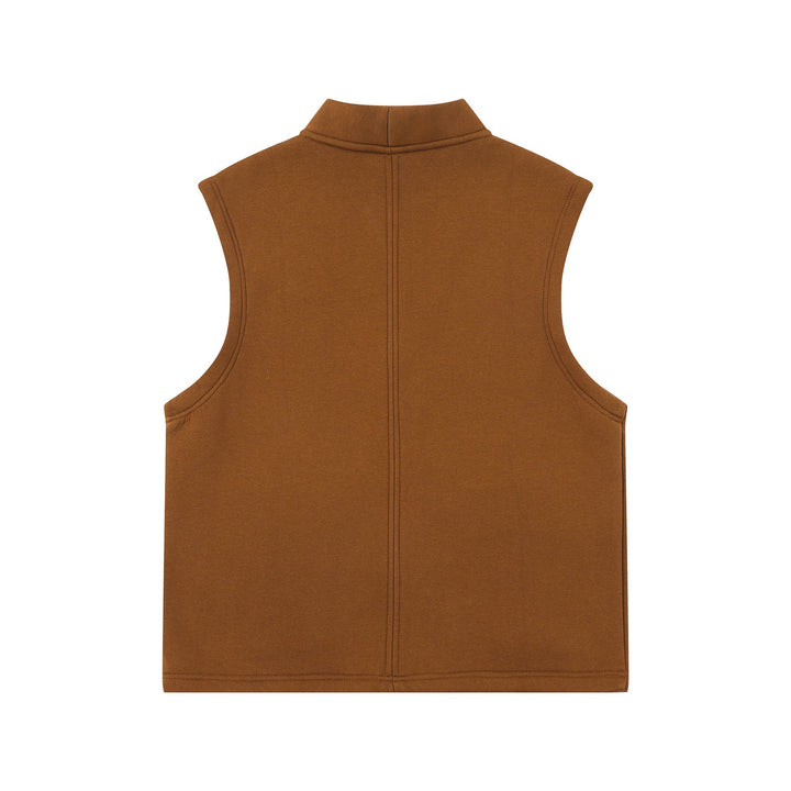 Unisex Utility‑Weste mit V-Ausschnitt, großformatigen Klappentaschen und Knopfleiste Echoarchiv