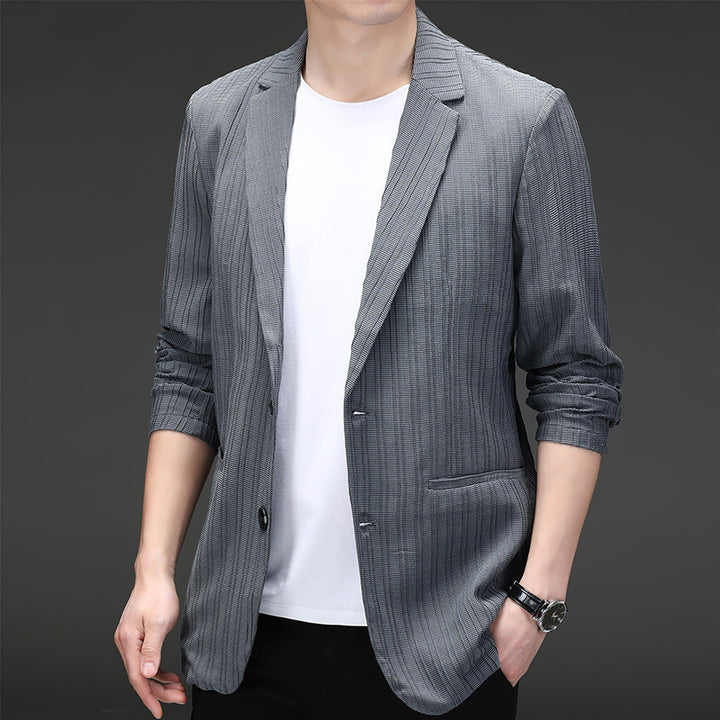 Herren eleganter Blazer mit strukturiertem Design und lässigem Schnitt Echoarchiv