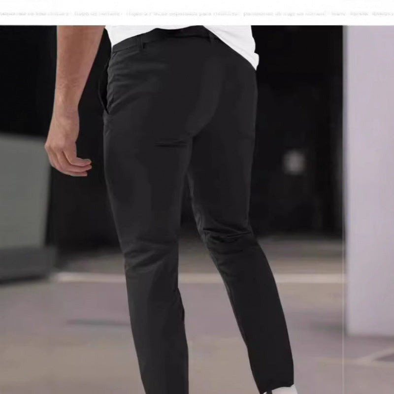Herren elegante Slim-Fit Hose mit hochwertigen Falten und praktischen Taschen Echoarchiv