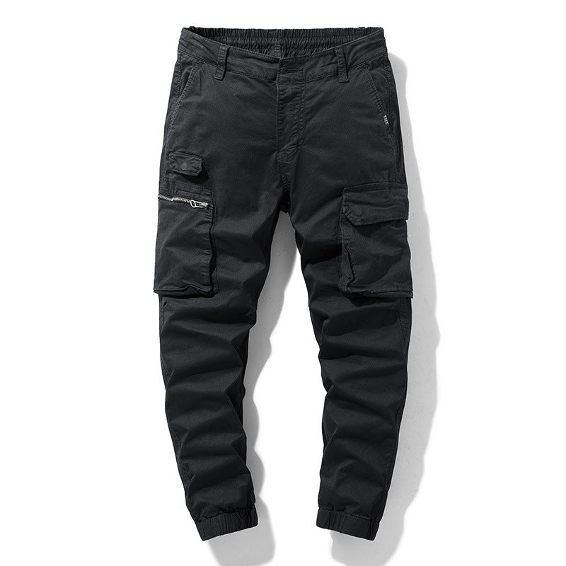 Herren Freizeits-Utility-Cargohose im Joggerstil mit teil-elastischem Bund und multifunktionalen Frontklappen Echo Archiv