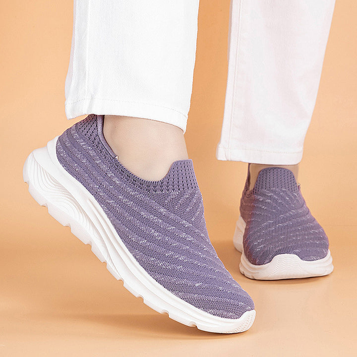 Damen nan elastische Strick-Slipper mit dämpfender Laufsohle Echo Archiv