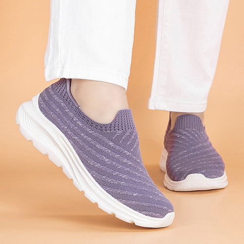 Damen nan elastische Strick-Slipper mit dämpfender Laufsohle Echo Archiv
