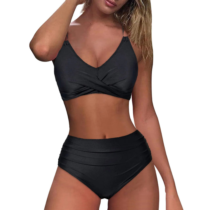 Damen Hochgeschnittenes Bikini-Set mit elegantem Wickeldesign Echo Archiv