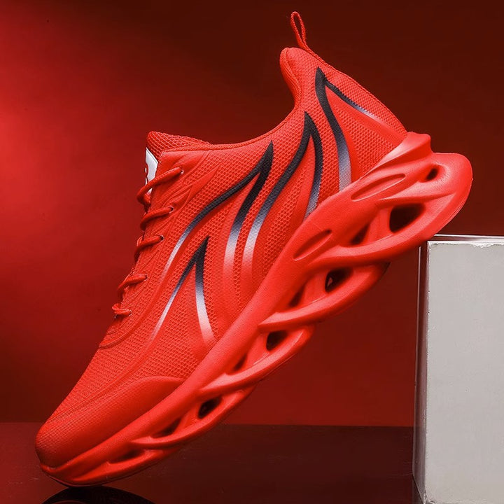 Herren futuristische Wellen-Sohlensneaker mit atmungsaktivem Strickoberteil Echo Archiv