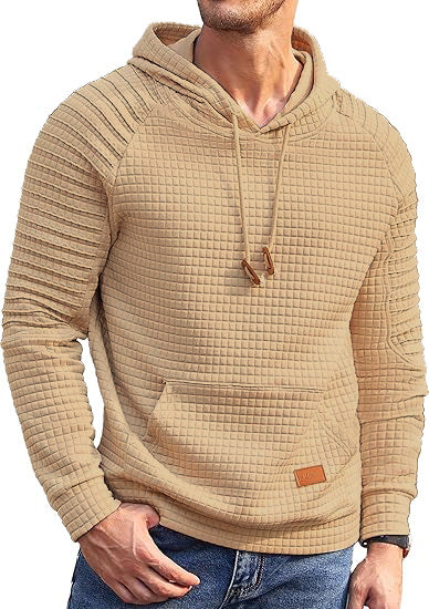 Herren Kapuzenpullover mit strukturiertem Stoff und lässigem Schnitt Echoarchiv