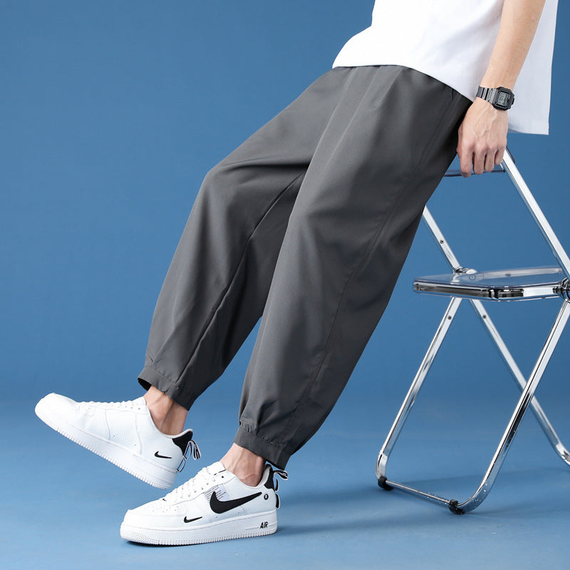 Herren nan weite technische Jogginghose mit elastischem Bund, gekräuseltem Beinabschluss und atmungsaktivem Stretchmaterial Echo Archiv