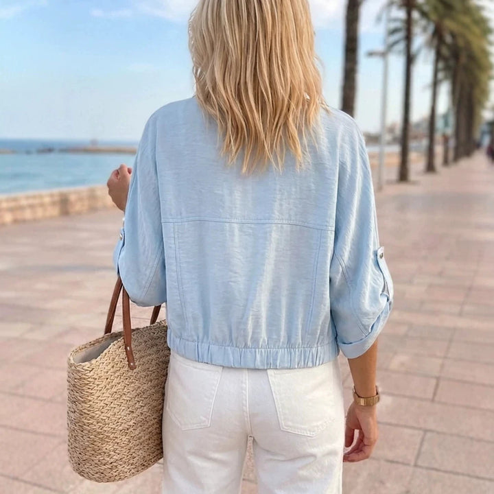 Damen Lässige Sommerjacke mit Knopfdetails Echo Archiv