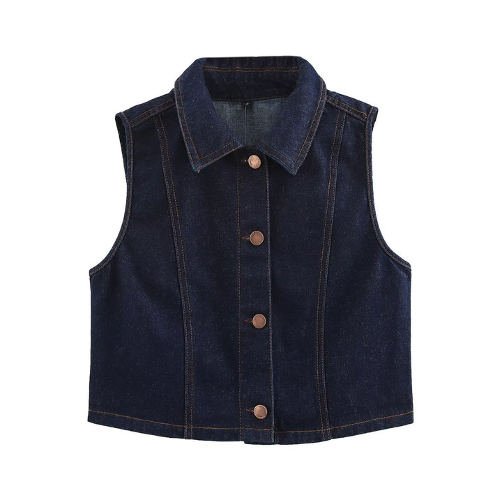 Damen Langer Jeans-Midirock mit hoher Taille, Frontschlitz und rohem Saum Echoarchiv