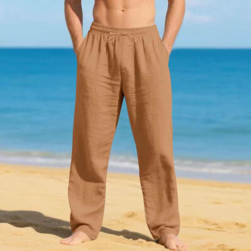Herren leichte Strandhose mit verstellbarem Bund Echoarchiv