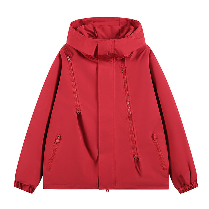 Herren nan technische Kapuzenjacke mit wasserabweisendem Softshell, schrägen Reißverschlusstaschen und verstellbarem Saum Echo Archiv