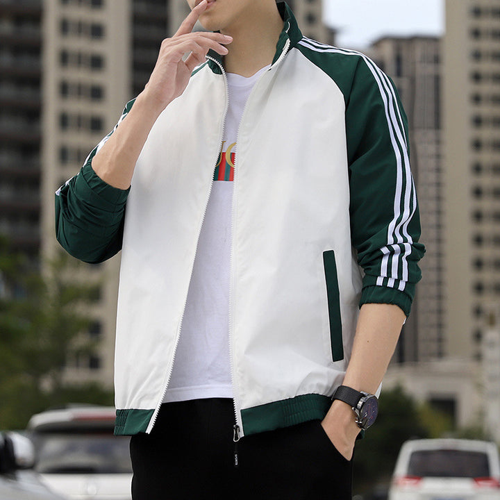 Herren Sportliche Windjacke mit hohen Kragen Echo Archiv