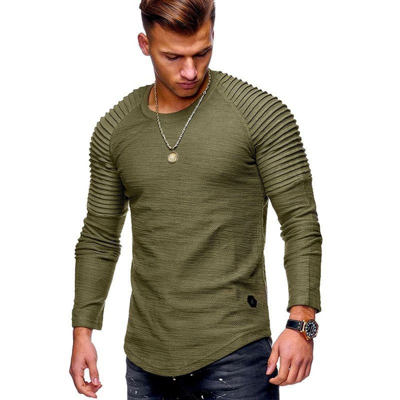 Herren Langarmshirt mit strukturiertem Design Echoarchiv