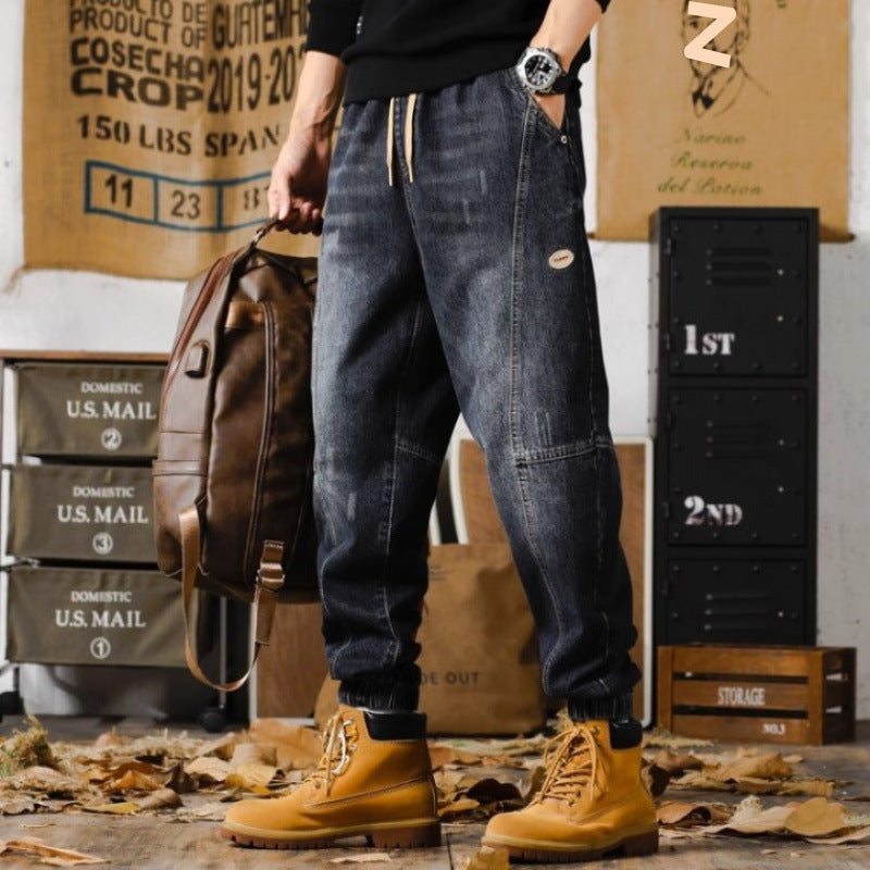Herren Komfortable Denim Jogginghose Echo Archiv