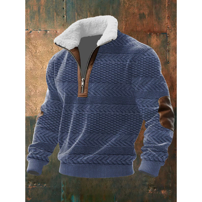 Herren Urbaner Fleece Pullover mit Baum-Motiv Echoarchiv