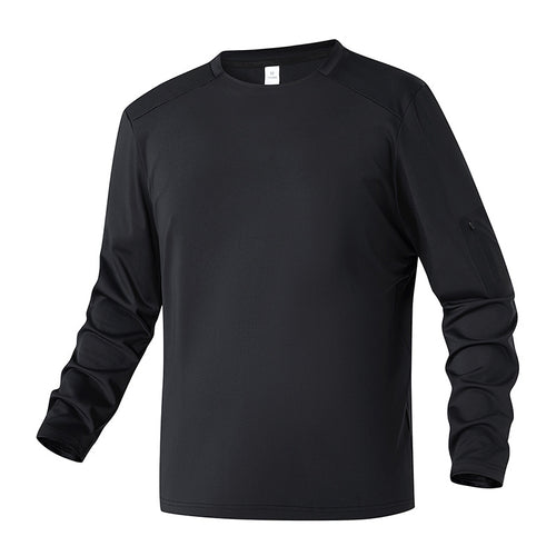 Herren Funktionsshirt mit langem Arm und praktischer Tasche Echoarchiv