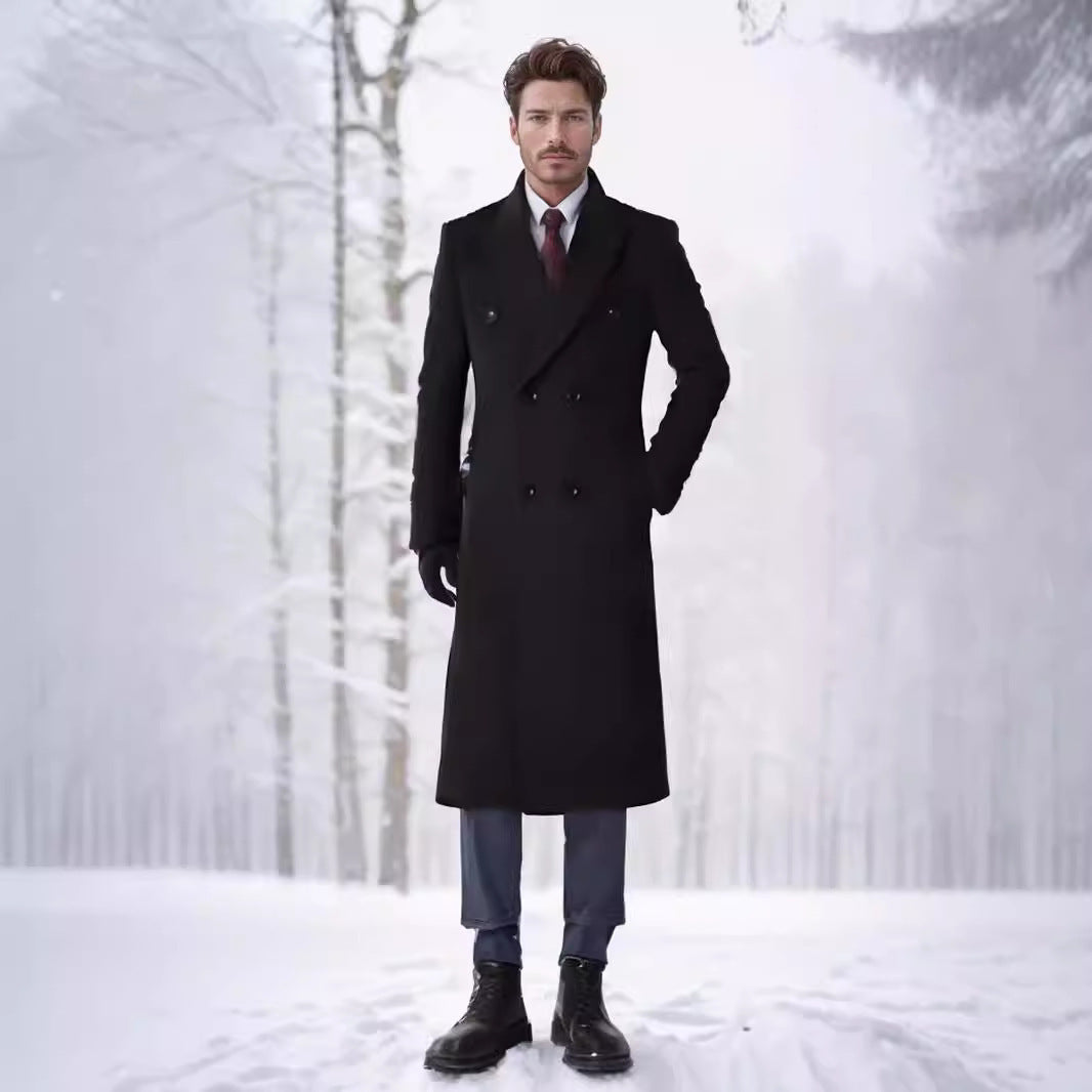 Herren doppelreiher Übermantel mit elegantem Schnitt und praktischen Taschen Echoarchiv