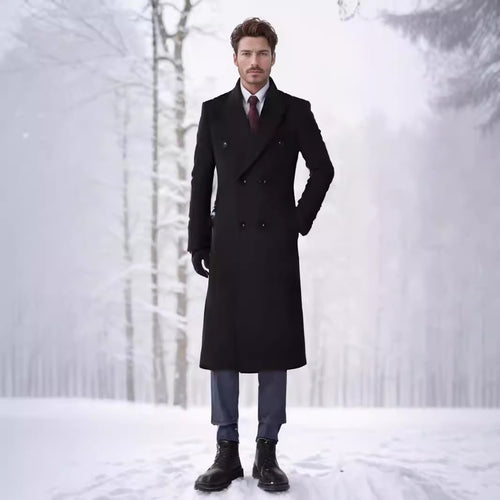 Herren doppelreiher Übermantel mit elegantem Schnitt und praktischen Taschen Echoarchiv