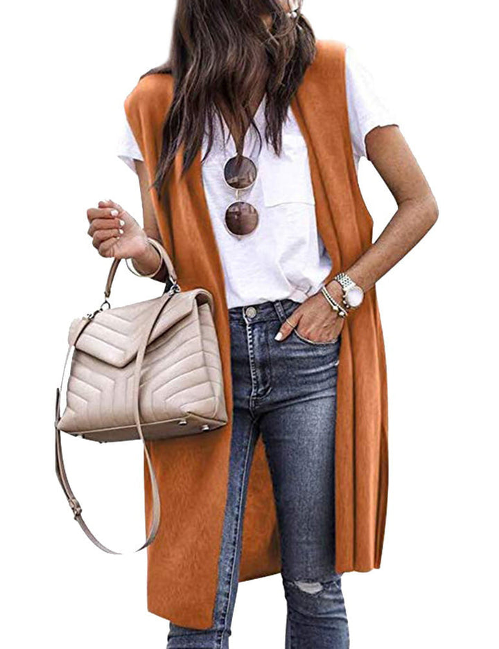 Damen Strickweste im lässigen Oversized-Design mit offenen Fronten und kurzer Ärmellänge – Veloura